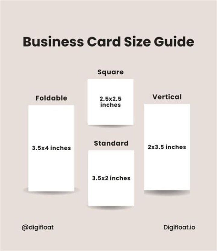 What is business card size in CM?