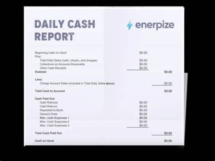 What is cash summary report?