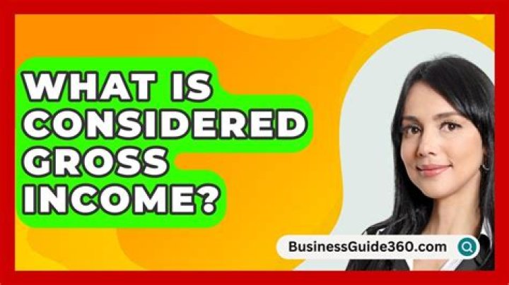 What is considered gross income?
