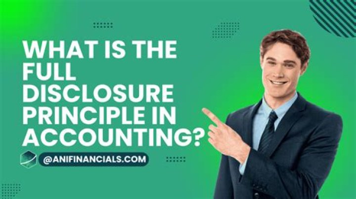 What is definition of disclosure principle?