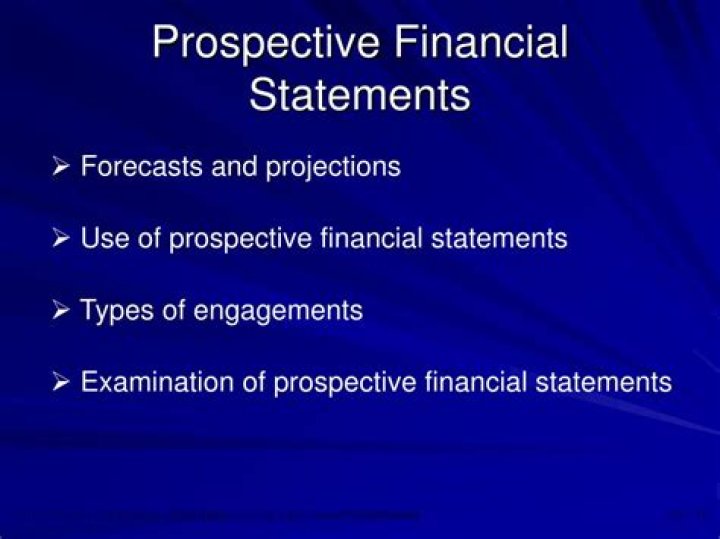 What is examination of prospective financial information?