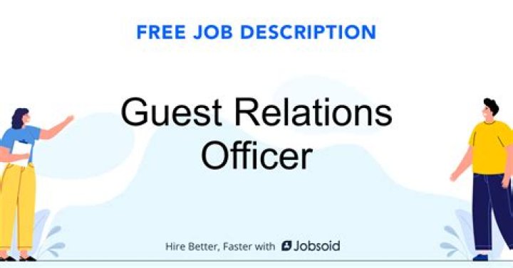 What is guest relations job description?