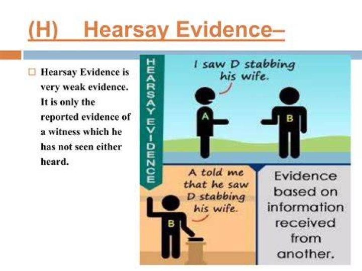 What is hearsay evidence example?