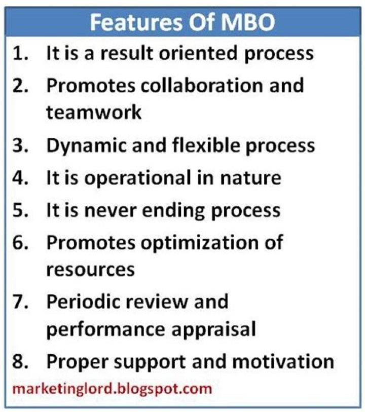 What is MBO write the features of MBO?