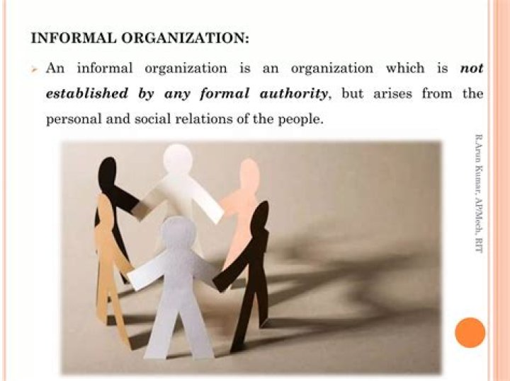 What is meant by informal organization?