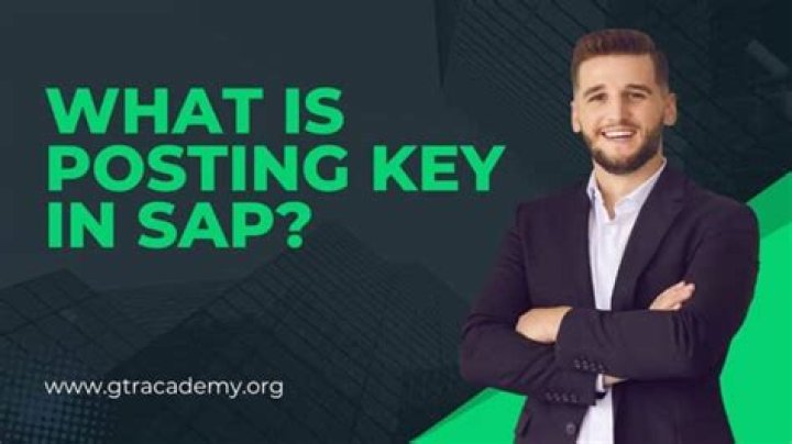 What is posting key and what does it control in SAP?
