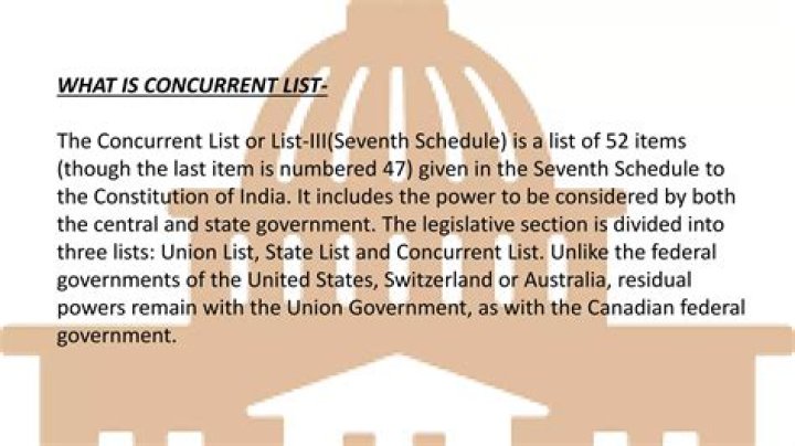 What is residual and concurrent list?