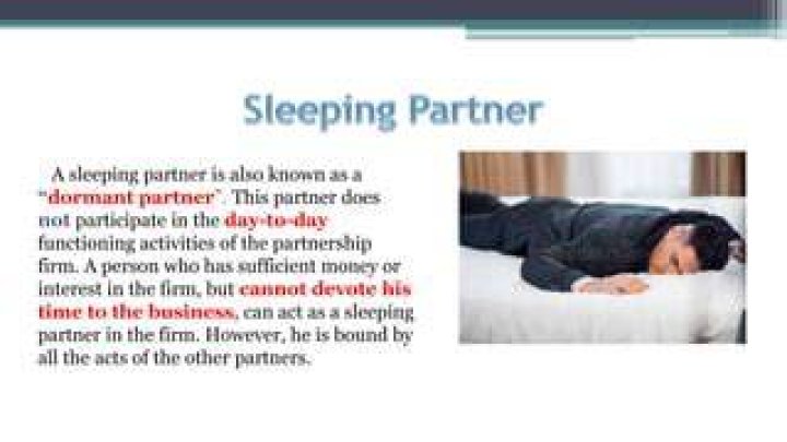 What is sleeping partner in business law?