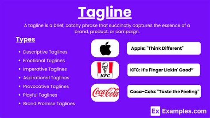 What is tag line and punch line?
