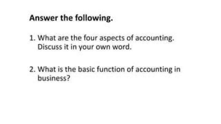 What is the basic function of accounting?