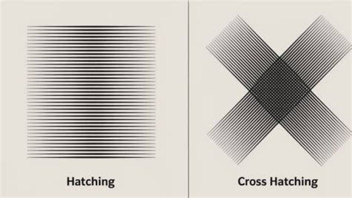 What is the difference between a hatch line and a cross hatch line?