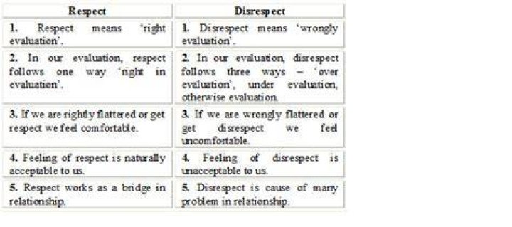 What is the difference between disrespect and disagreement?