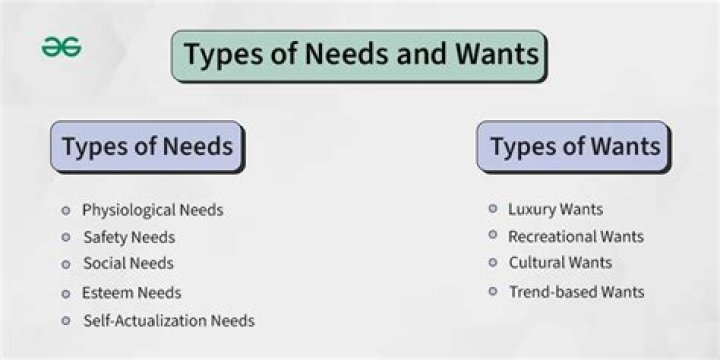 What is the difference between wants and needs?