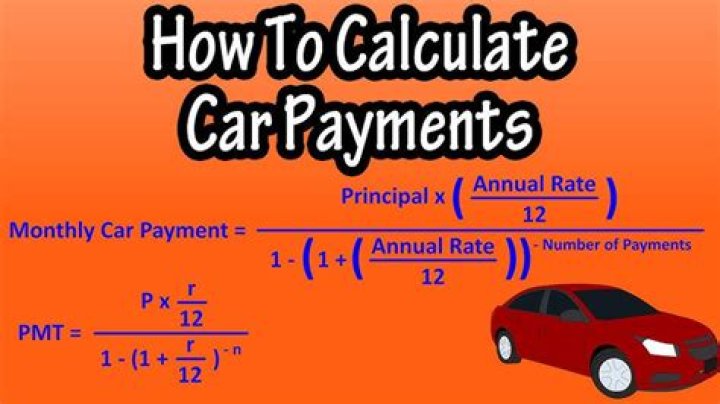What is the formula for calculating monthly car payments?