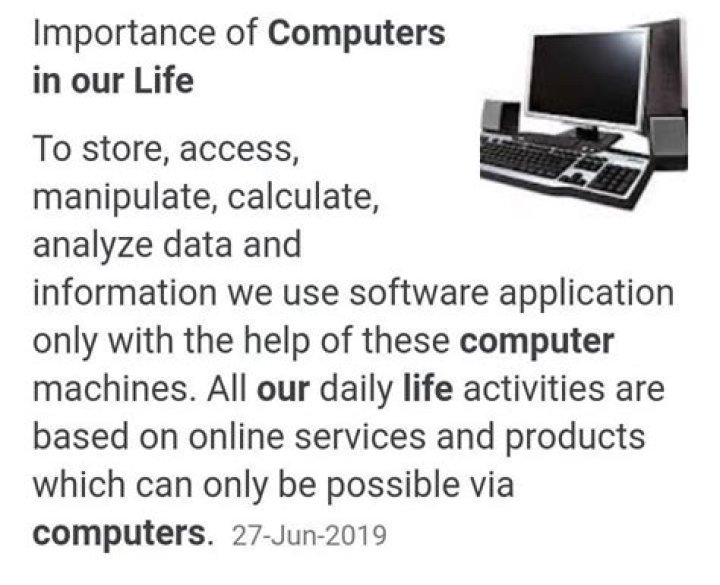 What is the impact of computer in our lives?