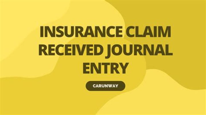 What is the journal entry for insurance claim?