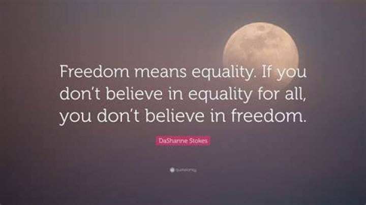 What is the meaning of freedom of equality?