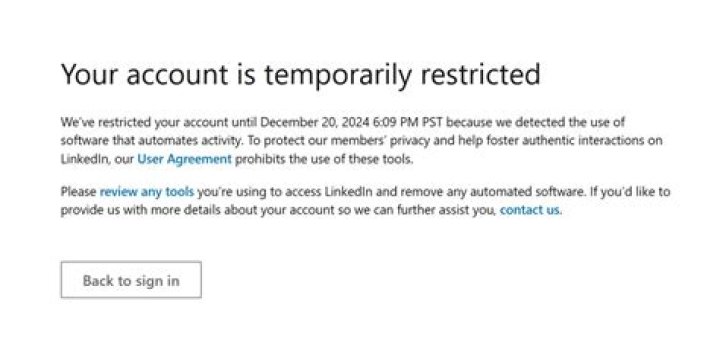 What is the meaning of temporarily restricted?