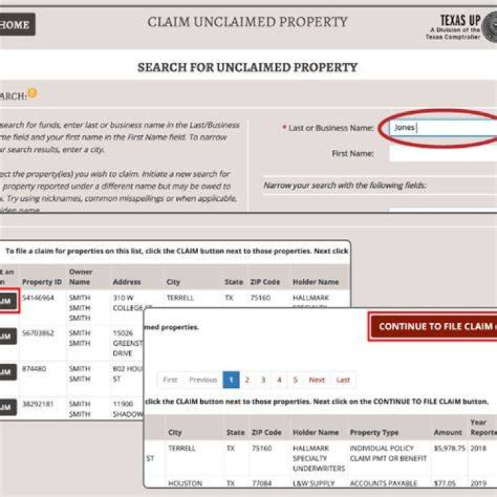 What is the minimum amount for unclaimed property?