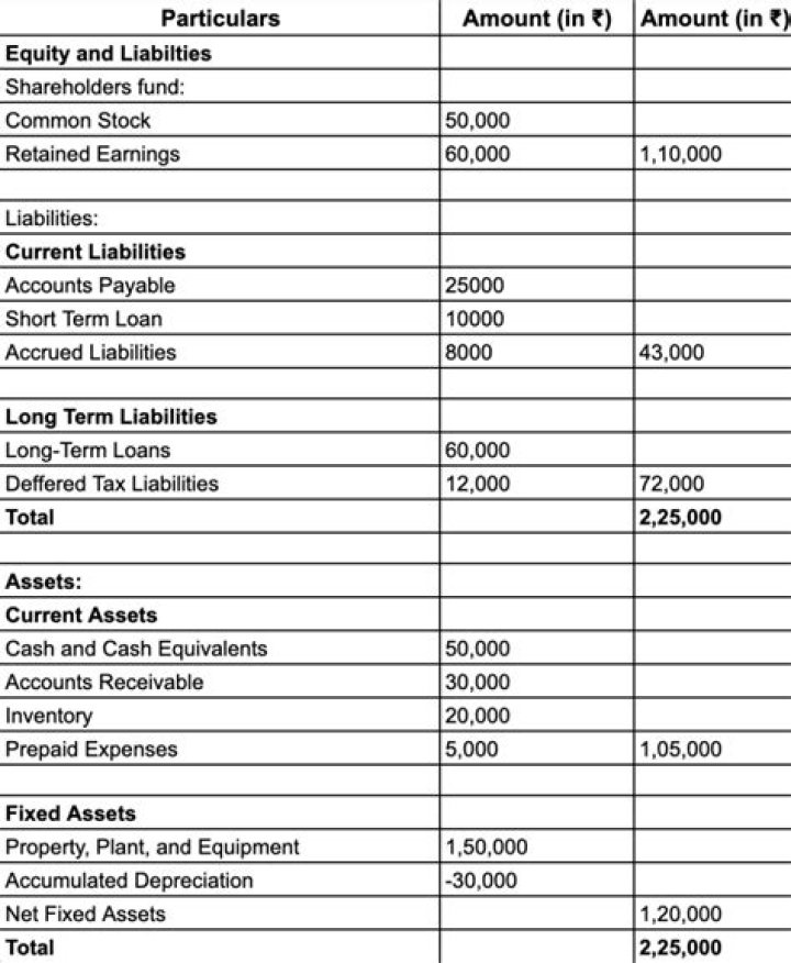 What is the most important part of a balance sheet?
