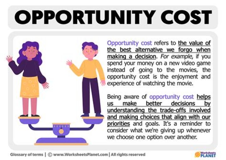 What is the opportunity cost of an asset?