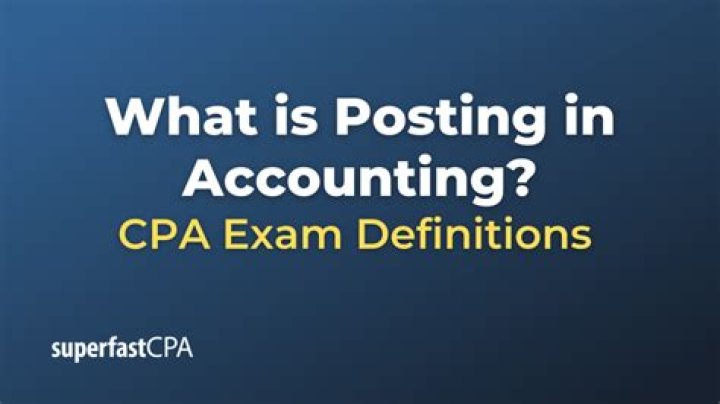 What is the posting reference in accounting?