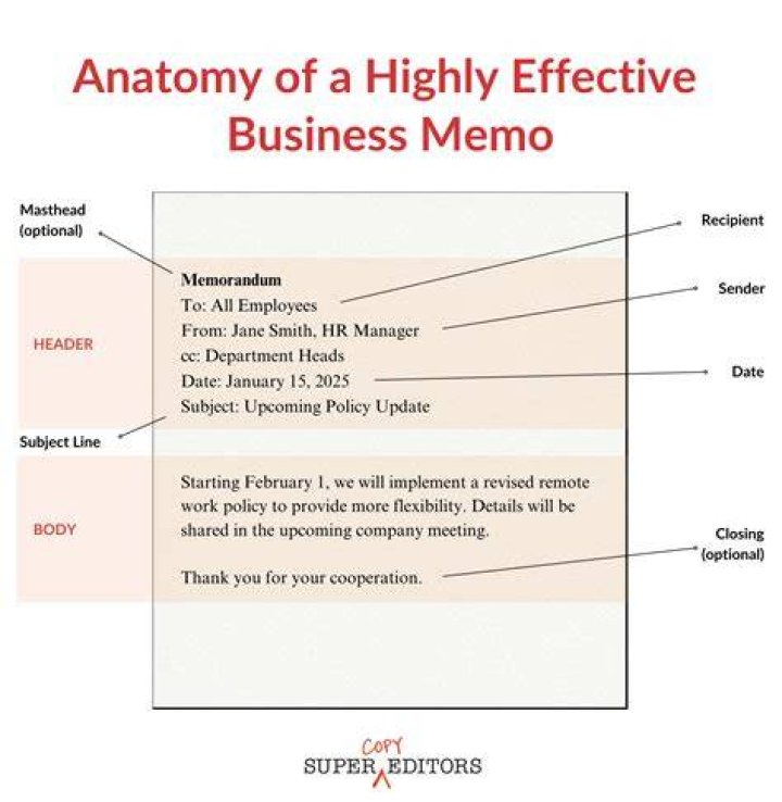 What is the purpose of a business memo?