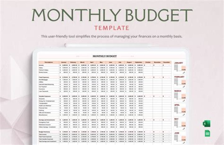 What is the purpose of a monthly or quarterly budget?