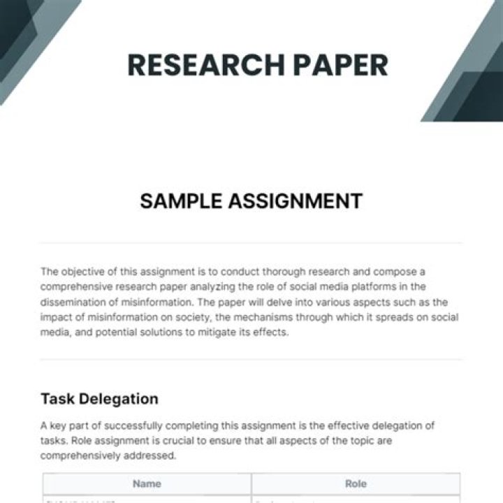 What is the purpose of a research assignment?