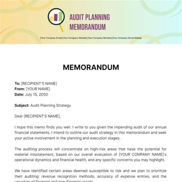 What is the purpose of an audit planning memorandum?