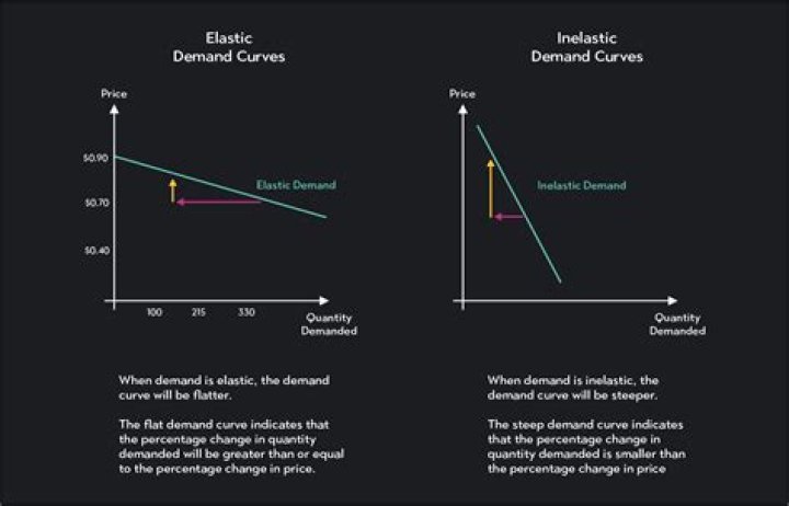 What is the relationship between the elasticity of demand and the slope of the demand curve?