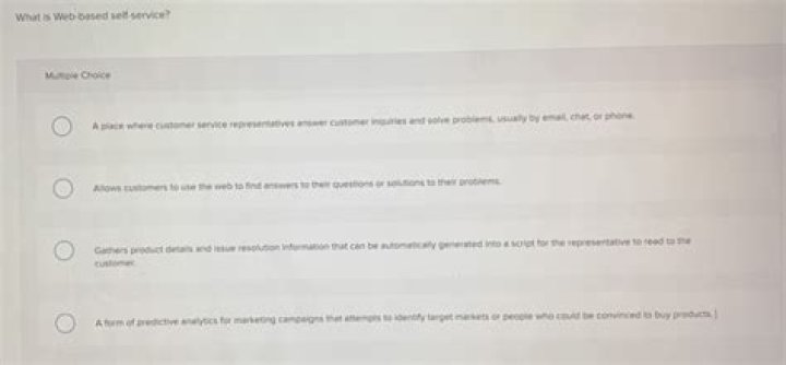 What is Web based self-service?