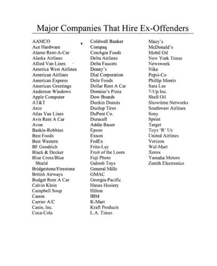 What jobs hire convicted felons?