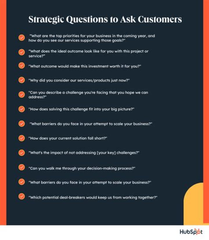 What questions would you ask to establish customer needs?
