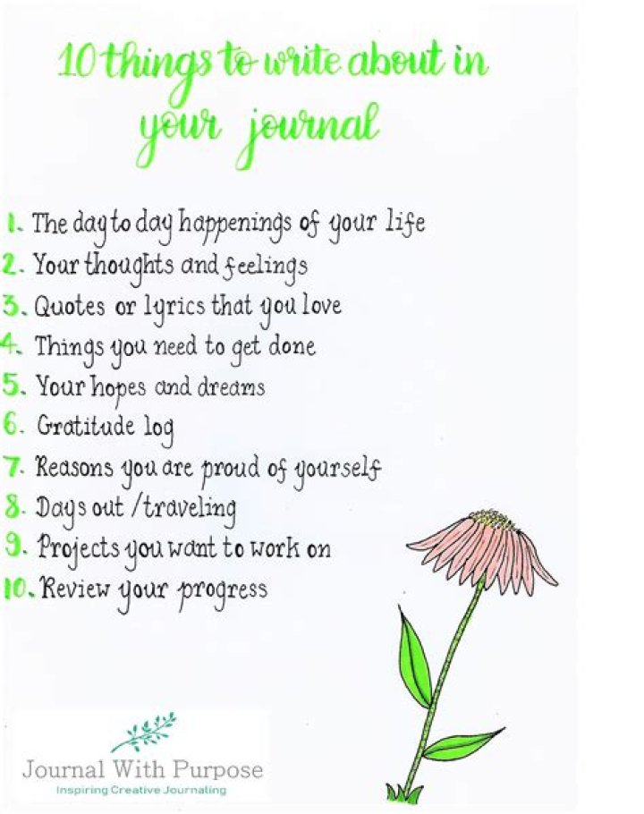 What should I write about in a journal?