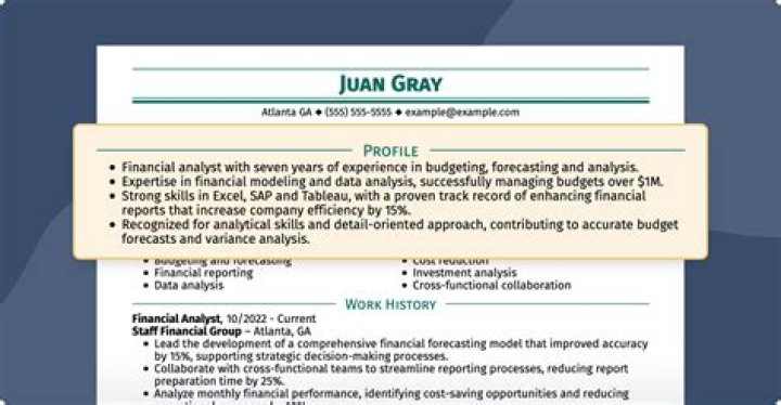 What should I write in job profile?