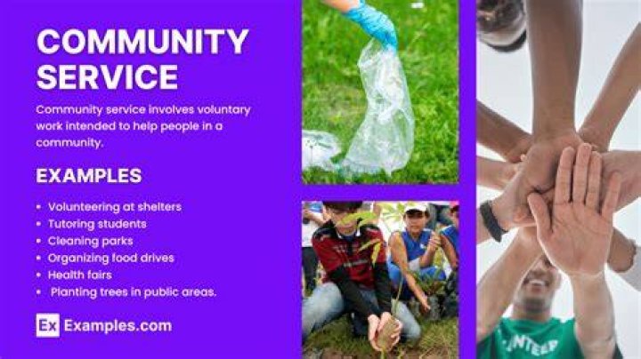 What type of community service can you volunteer for?