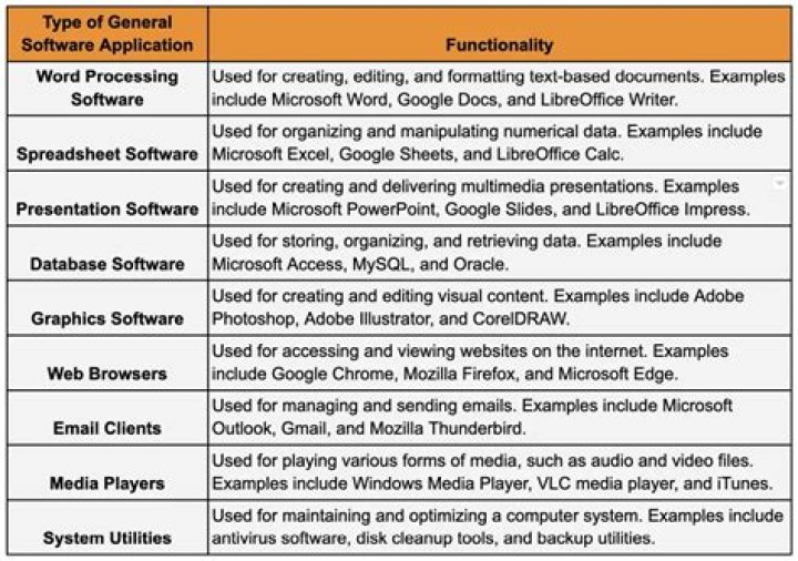 What type of software that allows you to perform specific tasks?