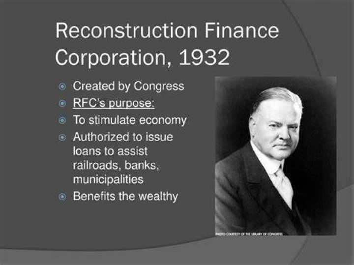 What was the effect of the Reconstruction Finance Corporation?