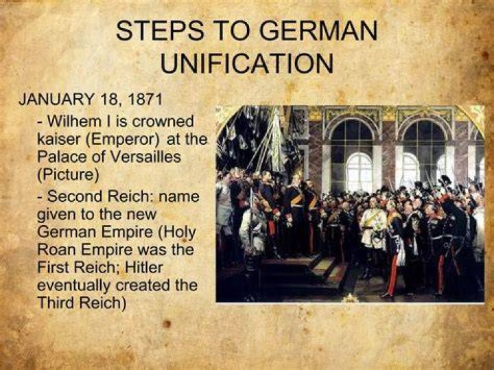 What were the steps to German unification?