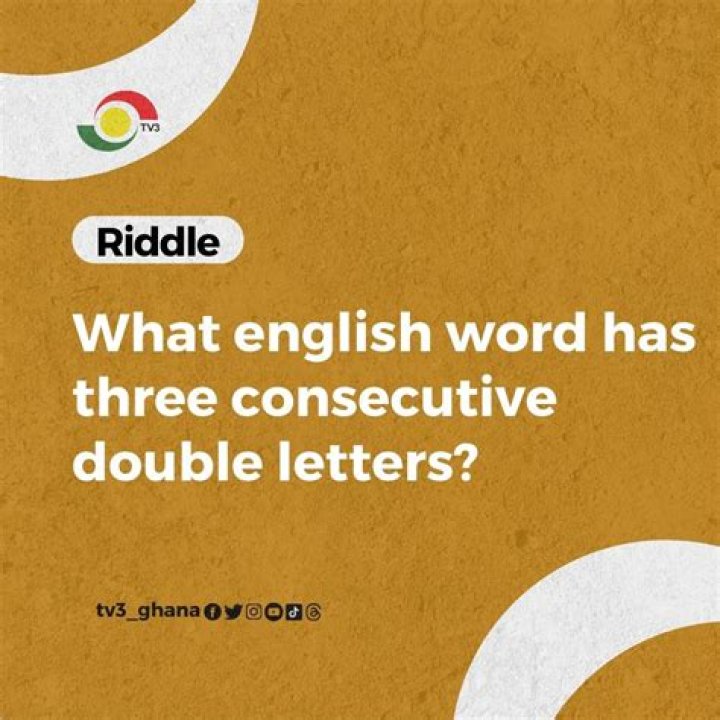 What word has 3 consecutive pairs of letters?