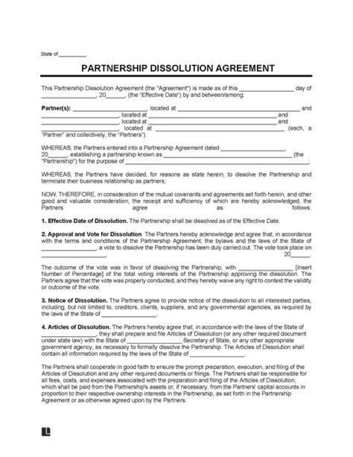 When a partner withdraws from the partnership the partnership dissolves?