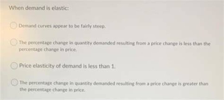 When demand is inelastic the percentage change?