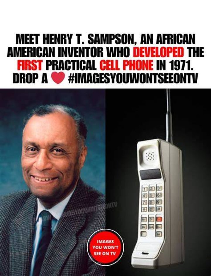 When did Henry Sampson invent the cell phone?
