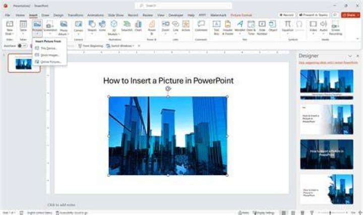 When inserting pictures How can you avoid distortion in Powerpoint?