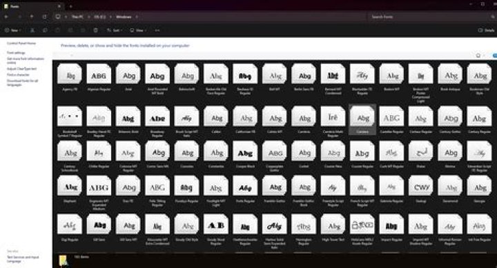 Where are printer fonts stored?