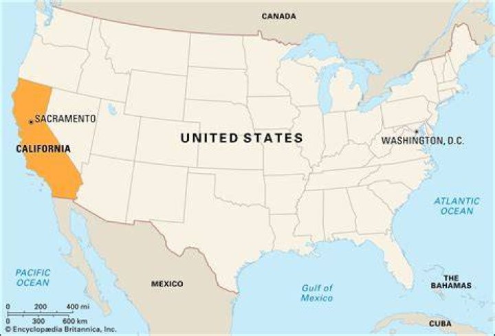Where is California in which country?
