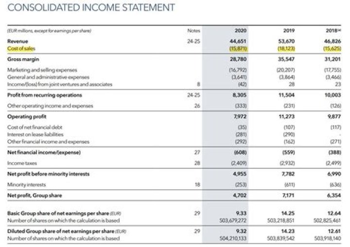 Where is COGS on income statement?