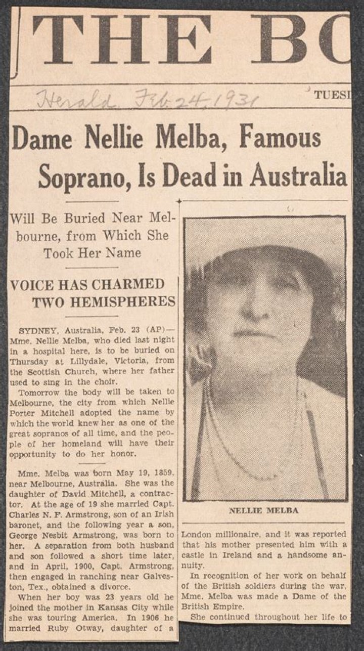 Where is Dame Nellie Melba?