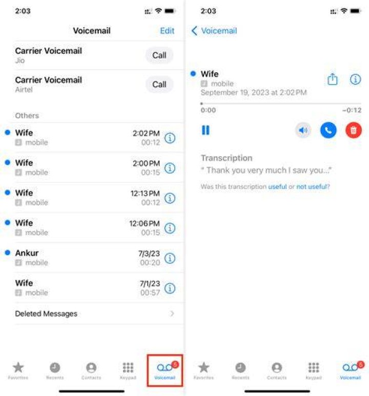 Where is my voicemail option?